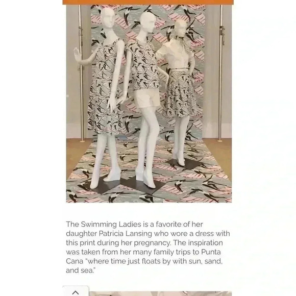 Carolina Herrera Midi Halter Silk Dress 10 Swimming Ladies 1930 Novelty Designer - Picture 3 of 9